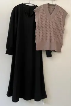 2点セット　ワンピース＋ベスト　セットアップ