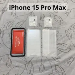 iPhone 15 Pro Max ガラスフィルム 4枚 画面保護 カメラ