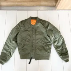ALPHA INDUSTRIES MA-1 フライトジャケット カーキ　S