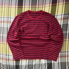 00s OLD UNIQLO ボーダー　ロンT シティーボーイ　y2k短丈