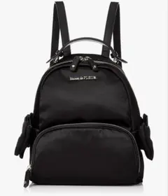 Maison de FLEUR サテンサイドリボンリュック ブラック