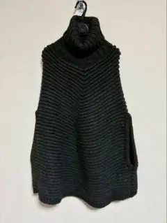 m719◆DIESEL◆ダークグレー◆ノースリーブタートルネックセーター