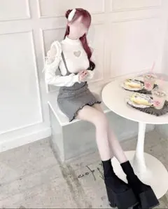 honeymew タイト千鳥ジャンスカ(ブラック×グレー