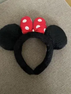 24時間以内発送可 ミニーカチューシャ 赤いリボン