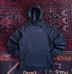 NIKE ナイキ ワンポイントロゴ プルオーバー パーカー ブラック M