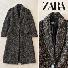 美品/厚手】ZARA ザラ チェスターコート ダブル ネイビー M-L - メルカリ
