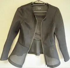 メ*ナ様 ブラック ノーカラー ジャケット