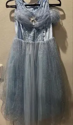 Yoelle 水色 フリル付きドレス 120