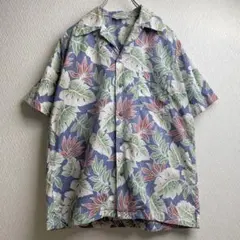 90s Ralpha Lauren 開襟シャツ アロハシャツ 花柄 薄赤 XL - メルカリ