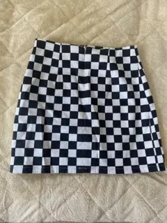 【SPINNS】チェックスカート(タイト)