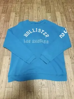 HOLLISTER ホリスター フロントロゴ スウェット トレーナー 青 Sのサムネイル