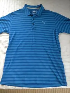 PUMA GOLF ストライプポロシャツ M