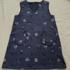 BEBE ワンピース　110cm フォーマル　花柄　ネイビー