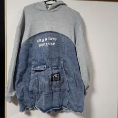 ANAP GIRL デニムスエットワンピース M 160