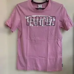 PUMA ピンク ロゴ Tシャツ