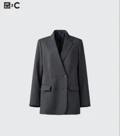 【UNIQLO C】感動ダブルジャケットリラックスフィットSダブルテーラード