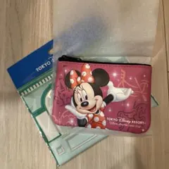 ディズニー　パークチケット　ポーチ　ミニー