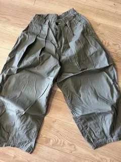 オリーブグリーン ワイドパンツ M