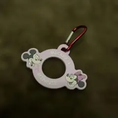 ミッキー & ミニー カラビナ付きキーホルダーペットボトルかけ