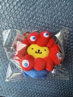 新品タグ付き ポムポムプリン ミャクミャク なりきり カラビナ サンリオ 赤