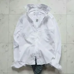 フランク&アイリーン 長袖シャツ 羽織り BARRY 綿100% ホワイト 白