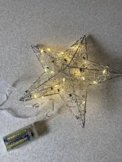 星型オーナメント 光る デコレーション ライト 吊す 電池 クリスマス ツリー
