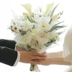 ウェディングブーケ白 クラシック