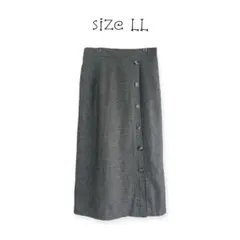 タイトロングスカート シンプル 大きいサイズ グレー size LL