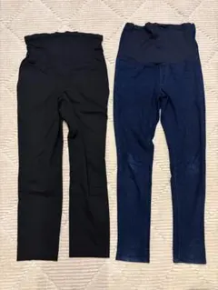 マタニティパンツ 2点セット ユニクロ　黒　紺