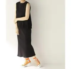 ジャーナルスタンダードレリューム◡̈ニットレイヤードリブワンピース　ブラック