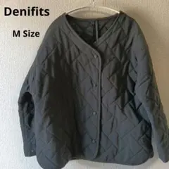 Denifits　デニフィッツ キルティング ノーカラージャケット　M〜L