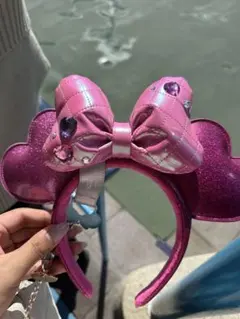 ピンクリボンハート型カチューシャ