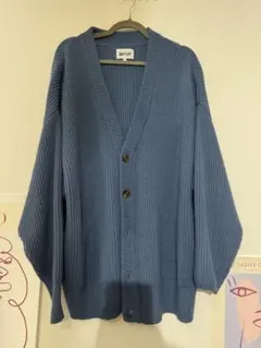 SNAP CLUB リブ編み カーディガン Lサイズ 青