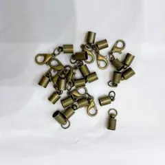 レザーコードエンドキャップロブスタークローフック付き　10セット