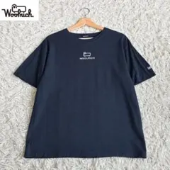WOOLRICH ロゴTシャツ ネイビー 半袖 ワイドのサムネイル
