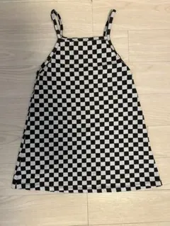 ZARAキッズ　チェッカーフラッグ　キャミワンピース　ジャンパースカート