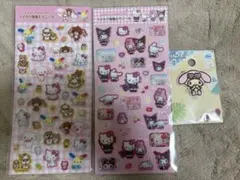 【国内正規品】ラメ入り掛脂もりシール サンリオ 日焼けマイメロ3点セットお値下げ