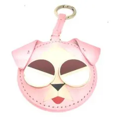 kate spade ピンク犬デザインキーホルダー