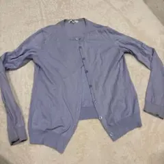 ユニクロ 薄紫 長袖カーディガン
