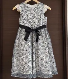 any FAM 140 フォーマルワンピース 花柄 リボン 発表会 結婚式のサムネイル