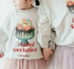 ★しまむら juo 喫茶太陽ノ塔 デコレーションケーキトレーナー 100★