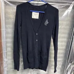 Abercrombie & Fitch長袖カーディガンタグ付き未使用Mネイビー