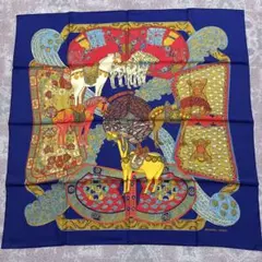 HERME エルメス 大判スカーフ 馬デザイン