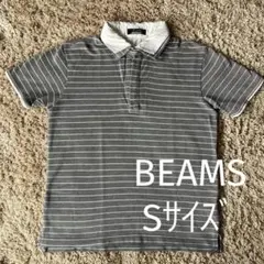 ビームス　BEAMS　メンズ　ポロシャツ　グレー　ストライプのサムネイル