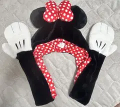 ミニーマウス　マフラーキャップ