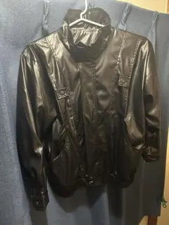 ブラックフェイクレザージャケット