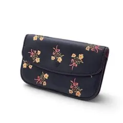 COACH コーチ 長財布 フラワー 花柄 レザー ブラック 24019B