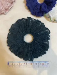 かぎ針編みシュシュ　ハンドメイド