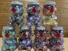 ＊SUzuHirO..DolL＊様専用 ビーズ入りクマ型容器セット7個