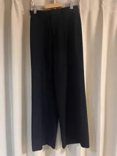 ワイドパンツ 黒 スラックス